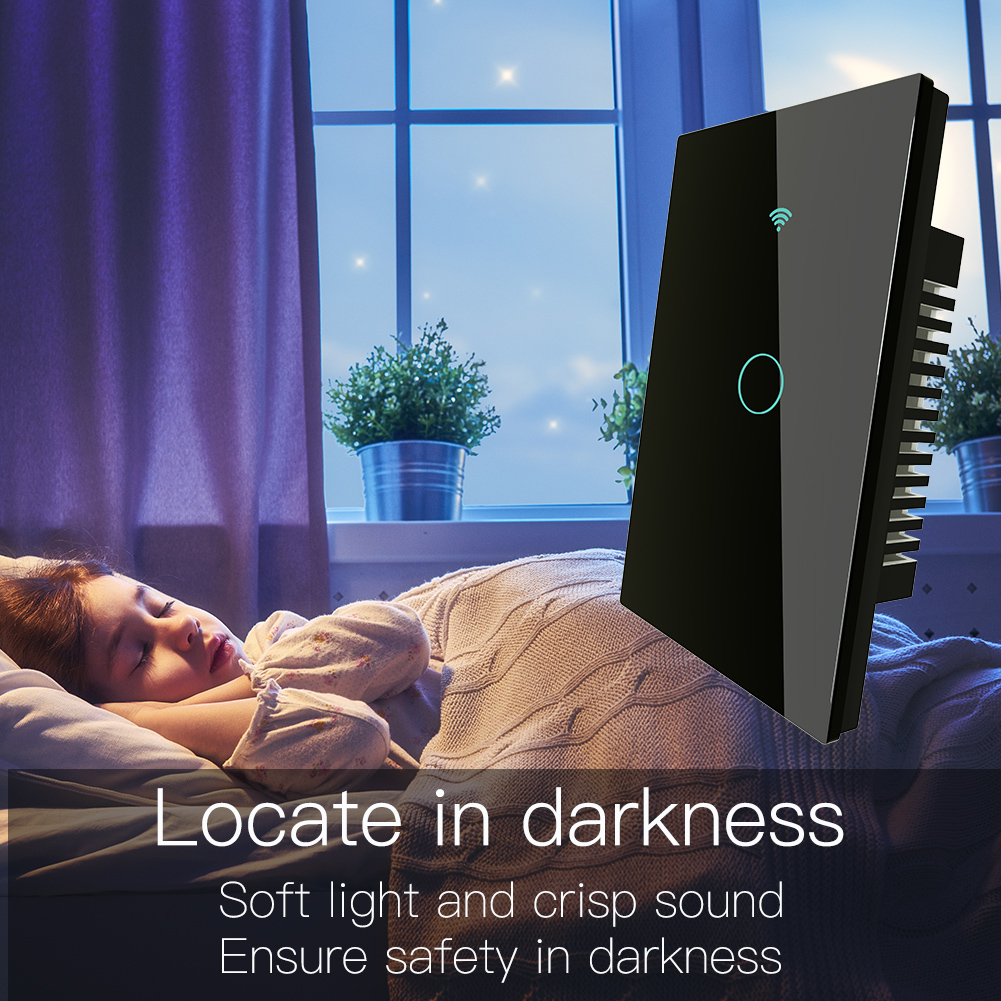 Energía Solar Malaga: 18 Interruptor táctil cristal negro, Interruptor inteligente Wifi, control por voz Alexa y Google Home - Imagen 18