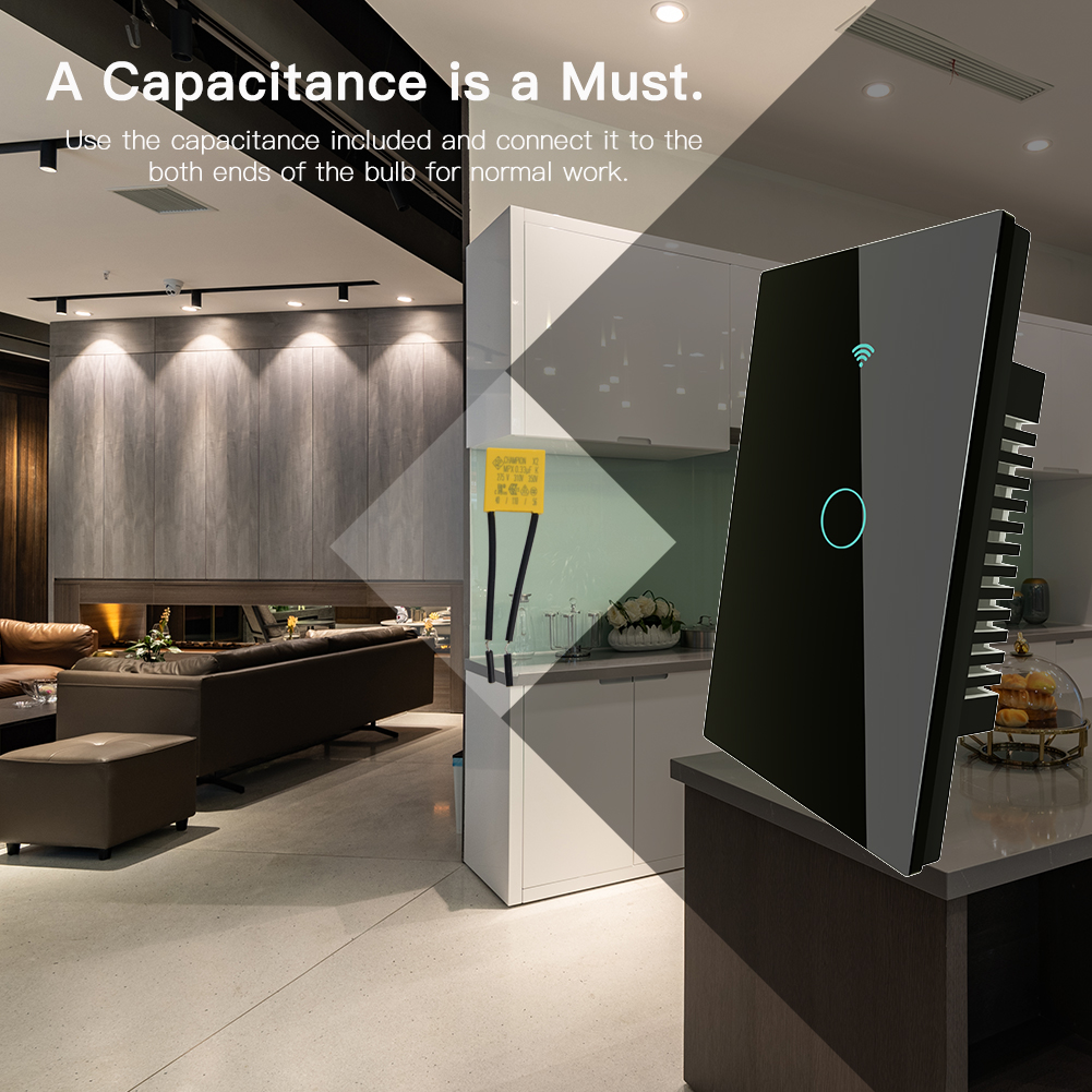 Energía Solar Malaga: 10 Interruptor táctil cristal negro, Interruptor inteligente Wifi, control por voz Alexa y Google Home - Imagen 10