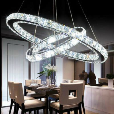 Moderna lámpara colgante de cristal 36W-2 luces LED