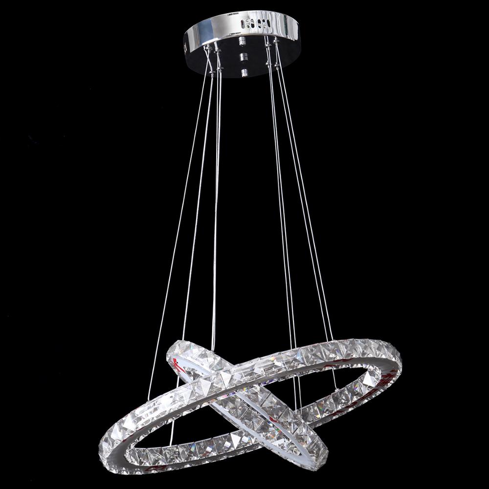 Energía Solar Malaga: 2 Moderna lámpara colgante de cristal 36W-2 luces LED - Imagen 2