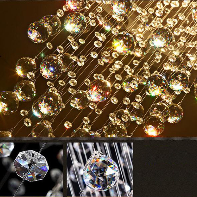 Energía Solar Malaga: 5 Nuevas luces colgantes de cristal modernas luces colgantes cónicas LED lámparas colgantes lámparas de habitación lámpara de escalera - Imagen 5