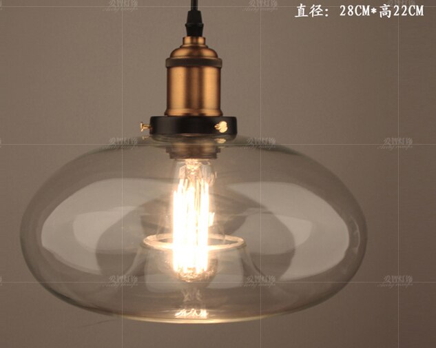 Energía Solar Malaga: 9 Lámpara colgante cristal ámbar Retro americano E27 - Imagen 9