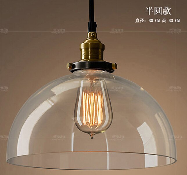 Energía Solar Malaga: 7 Lámpara colgante cristal ámbar Retro americano E27 - Imagen 7