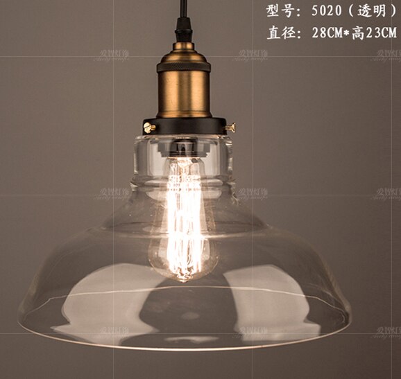 Energía Solar Malaga: 13 Lámpara colgante cristal ámbar Retro americano E27 - Imagen 13