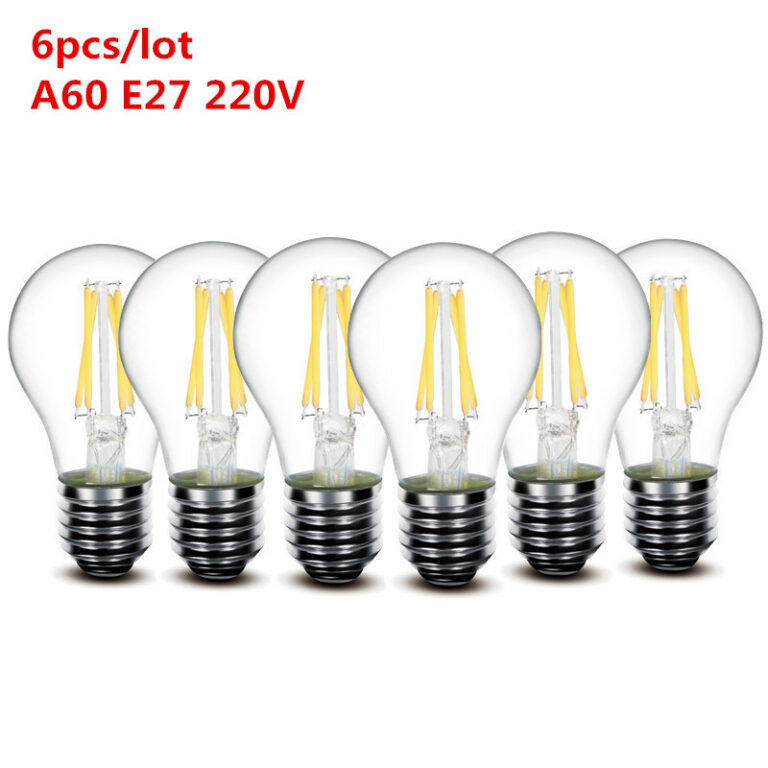 Bombillas LED de filamento - estilo Edison - Lote 6 unidades