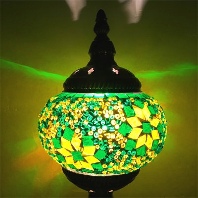 Energía Solar Malaga: 22 Lámpara echa a mano con mosaicos de cristal colores estilo árabe marroquí, portalámparas E27. - Imagen 22