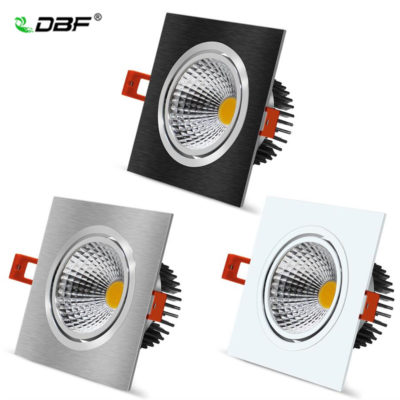 Luz LED regulable para techo 7W 9W 12W 15W bombilla Led para dormitorio cocina interior luces LED cuadradas luces empotrables de techo