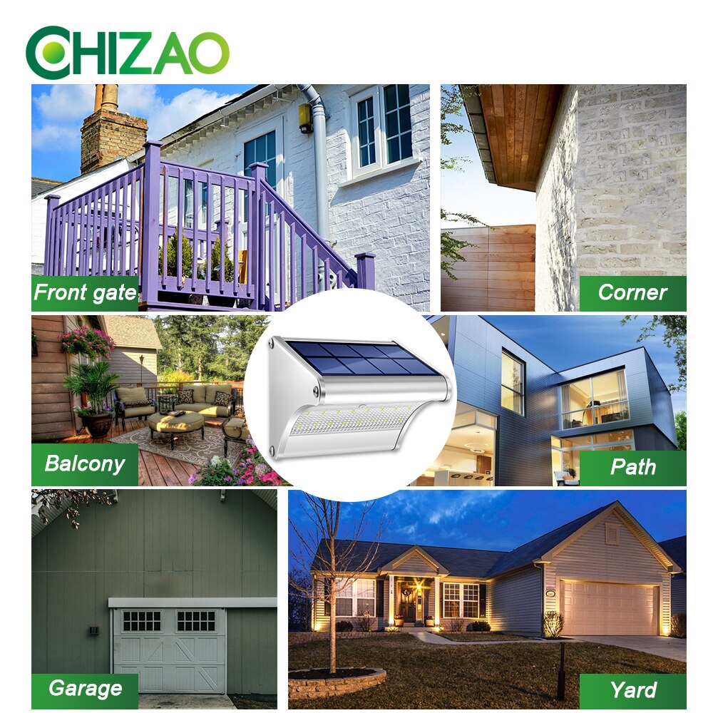 Energía Solar Malaga: 6 Luz solar exterior proyector encendido automático con baterias larga duracion - Imagen 6