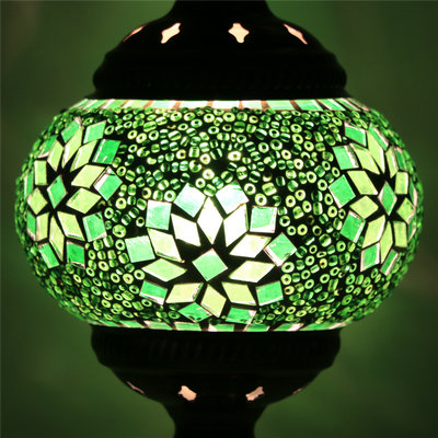 Energía Solar Malaga: 12 Lámpara echa a mano con mosaicos de cristal colores estilo árabe marroquí, portalámparas E27. - Imagen 12