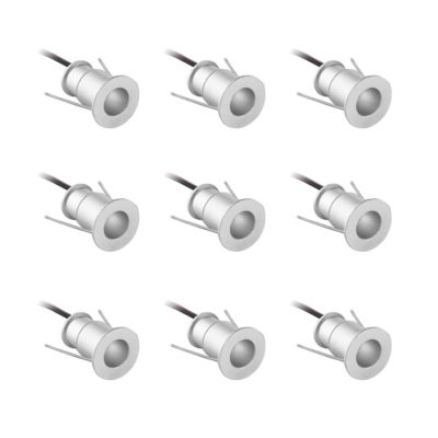 Lote 9 mini focos de 1 W empotrables en techo 12V , ideales iluminación decorativa puntual