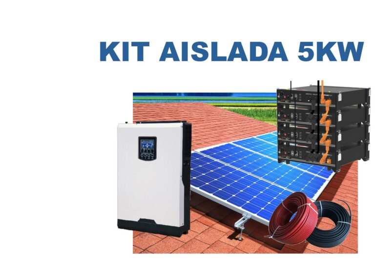 Kit autoconsumo aislada con baterías Litio desde 3Kw-5Kw