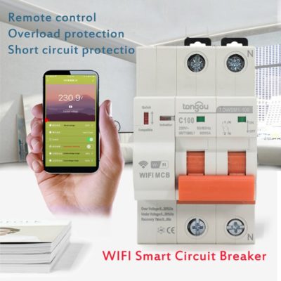 Interruptor magnetotérmico para cuadro eléctrico con rearme automático y control inteligente Wifi