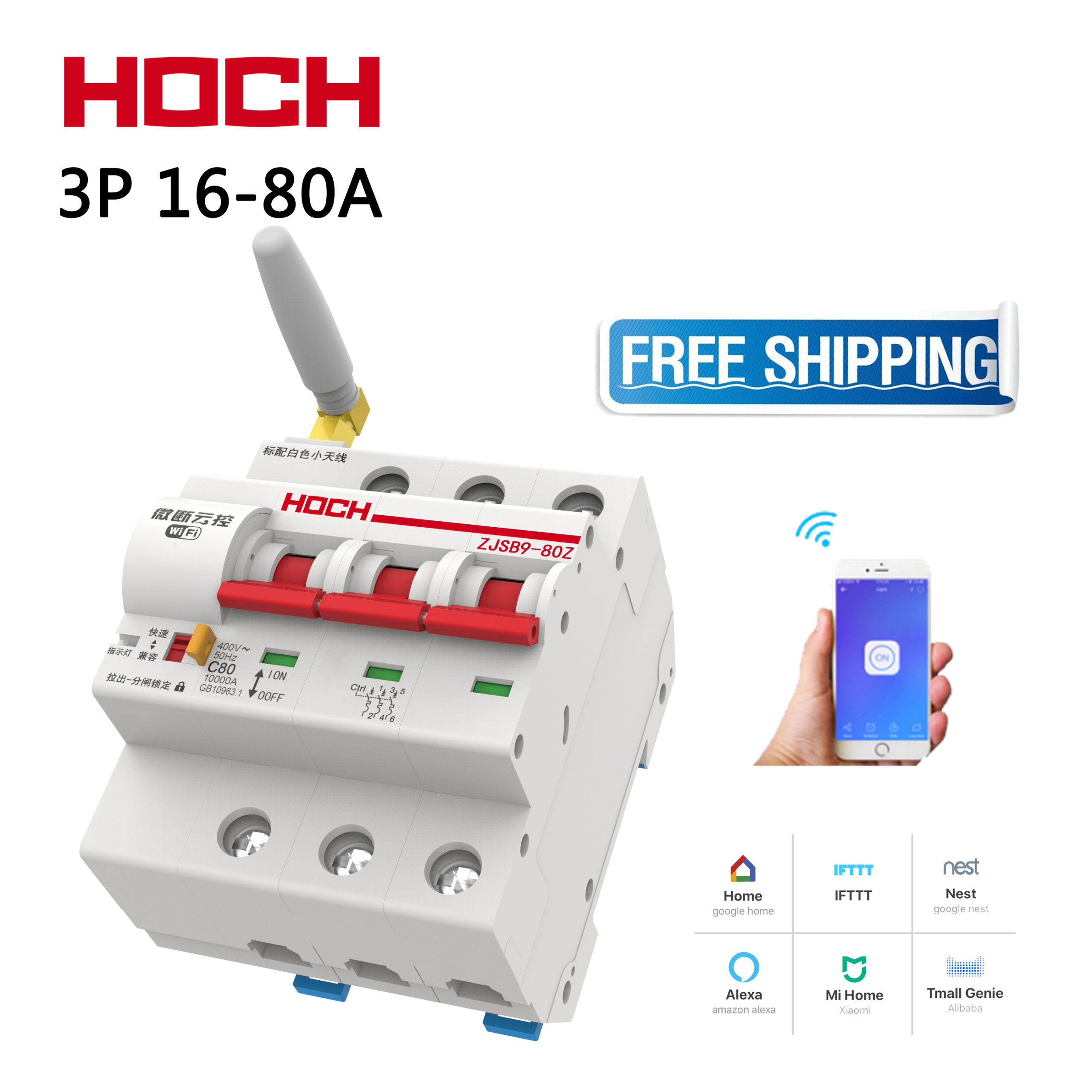 Energía Solar Malaga: 5 Interruptor magnetotérmico Wifi inteligente - marcado CE