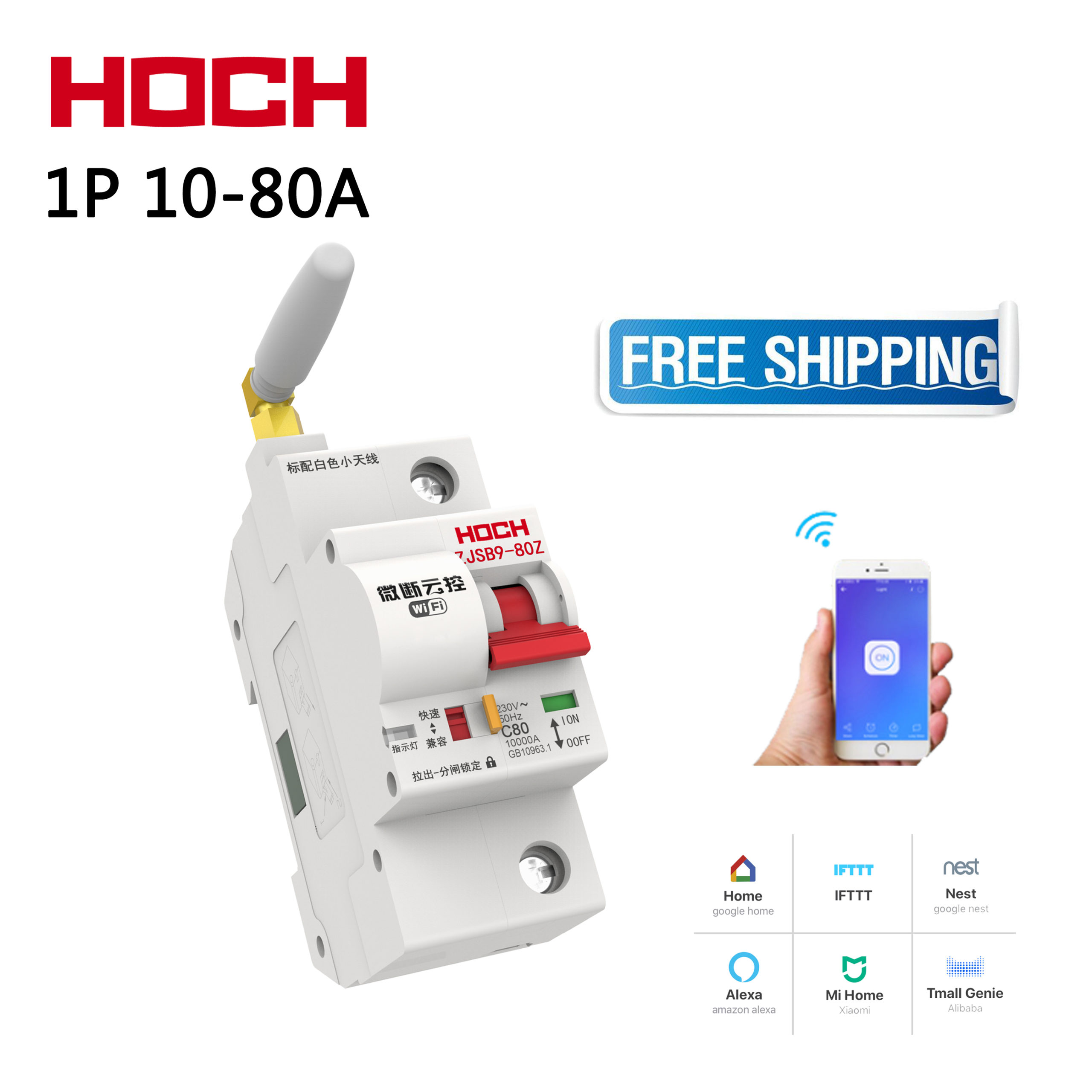 Energía Solar Malaga: 3 Interruptor magnetotérmico Wifi inteligente - marcado CE