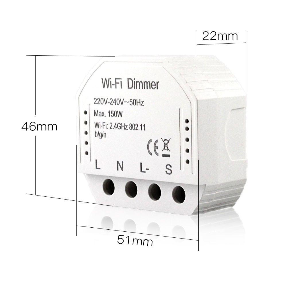 Dimmer Interruptor Regulador De Luz Wifi. Dimmer Inteligente 150W, Control  Voz Alexa/Google - Adiós Eléctricas